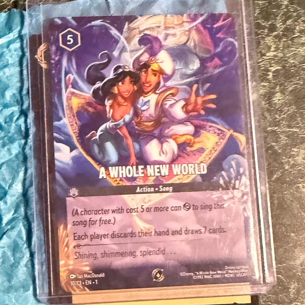 Disney Lorcana A Whole New World Disney Non Foil Champion Promo Trading Card